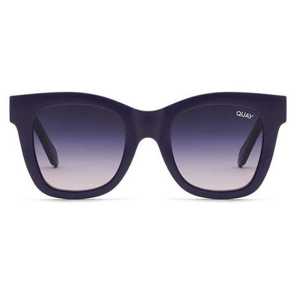 Quay Australia After Hours Sunglasses Navy Blue Pink Fade Square Sunnies